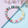 Polymer Clay Heishi Beaded Stretch Bracelets BJEW-JB06026-01-4