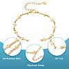 4Pcs 2 Colors 304 Stainless Steel Cross Link Chain Bracelet Making AJEW-TA0001-96-4