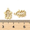Brass Micro Pave Cubic Zirconia Pendants KK-F862-07G-3