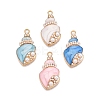 Rack Plating Alloy Enamel Pendants ENAM-N056-368KCG-1