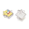Alloy Crystal Rhinestone and ABS Imitation Pearl Connector Charms PALLOY-T092-09P-2