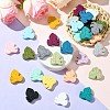 32Pcs 16 Colors Leaf Food Grade Eco-Friendly Silicone Focal Beadss SIL-CJ0002-19-6