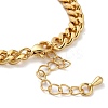 Brass Micro Pave Clear Cubic Zirconia Triple Hollow Heart Cuban Link Chains Bracelets for Women BJEW-M322-05G-A-3