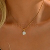 Natural Shell Square Pendant Necklace EH4295-1-2
