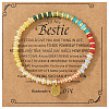 Natural Mixed Gemstone Rondelle Beads Stretch Bracelets XM9841-2-1