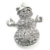 Christmas Theme Alloy Crystal Rhinestone Brooches JEWB-S022-02A-P-1