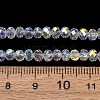 Electroplate Transparent Glass Beads Strands EGLA-A046-01A-21-4