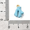 304 Stainless Steel Enamel Pendants STAS-P431-32G-02-3