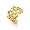 304 Stainless Steel Web Open Cuff Rings RJEW-K258-06G-2