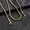 304 Stainless Steel Snake Chain Necklaces STAS-M174-005G-2.4-4