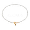 1Pc Brass Clear Cubic Zirconia Letter Pendant Necklaces NJEW-LP0001-32T-1