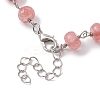 Synthetic Cherry Quartz Glass Necklaces for Women NJEW-JN04739-01-5