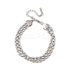 304 Stainless Steel Beads Multi-strand Bracelets BJEW-K287-01P-4