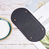 PU Leather Oval Long Bottom for Knitting Bag FIND-WH0032-01A-5