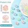 30Pcs Luminous Transparent Rainbow Iridescent Acrylic Beads LACR-YW0001-07-3