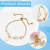 4Pcs Brass Pave Freshwater Shell Butterfly Charms KK-BBC0016-61-6