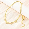 Brass Micro Pave Clear Cubic Zirconia Hot Pepper and Round Beaded Necklaces KK-CBA4547-15G-2