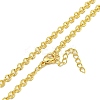 Rack Plating Brass Textured Rolo Chain Necklaces for Women NJEW-C059-25G-2