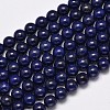 Dyed Natural Lapis Lazuli Round Beads Strands G-M169-4mm-05-2