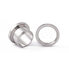 Non-Tarnish 304 Stainless Steel Ear Plugs Gauges EJEW-G317-01K-P-3