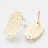 Brass Stud Earring Findings KK-Q750-064G-2