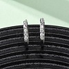 304 Stainless Steel Clear Cubic Zirconia Hoop Earrings EJEW-D331-18C-P-5