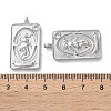 Brass Micro Pave Cubic Zirconia Pendants KK-C079-04P-3