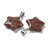 Natural Red Sesame Jasper Pendants G-B127-12P-03-2