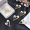 6Pcs Heart Zinc Alloy Lapel Pins for Backpack Clothes JEWB-UN0002-74G-2