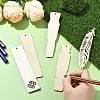 50Pcs 5 Styles Wood Blank Boards for Bookmark Making WOOD-CJ0002-25-4
