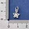 925 Sterling Silver Pave Clear Cubic Zirconia Flower Charms STER-A048-02B-S-3