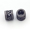 New Items Brass Micro Pave Cubic Zirconia European Beads ZIRC-L007-04B-1