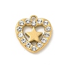 304 Stainless Steel Rhinestone Pendants STAS-I322-28G-04-2