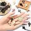 50Pcs 5 Styles Wooden Pendants FIND-YW0005-73-3