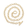 PVD Vacuum Plating 304 Stainless Steel Cable Chain Necklaces NJEW-I248-21G-3