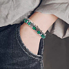 5Pcs 5 Colors Dyed Synthetic Malachite & Hematite Beaded Double Layer Multi-strand Bracelets Set BJEW-AN0001-42-4