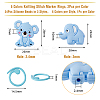 12Pcs Baking Paint Zinc Alloy Knitting Stitch Marker Rings DIY-DC0002-32-2
