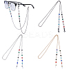 3Pcs 3 Colors Alloy Rhinestone Link Strap for Eyeglasses AJEW-CY0002-17-1