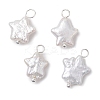 Natural Nucleated Baroque Keshi Pearl Pendants PALLOY-JF02900-02-1