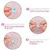 50Pcs Rhinestone Adjustable Rings RJEW-FI0001-06-4