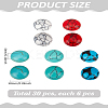 5 Colors Synthetic Turquoise Cabochons TURQ-LP0001-02A-2