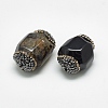 Natural Black Agate Beads G-Q982-B01-2