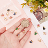 16Pcs 8 Colors Rack Plating Brass Inlaid Cubic Zirconia Charms KK-DC0001-82-3