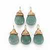 Natural Green Aventurine Pendants G-S359-294B-1