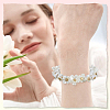 600Pcs 10 Styles ABS Plastic Imitation Pearl & Acrylic Bead Caps OACR-SC0002-36-4