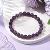 Natural Amethyst Beaded Stretch Bracelets for Women Men BJEW-JB11099-2