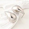 Rack Plating Brass Twist Teardrop Stud Earrings for Women EJEW-K247-02P-1