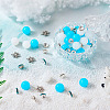 DIY Round Silicone Focal & Flat Round Iron Rhinestone Spacer Beads Jewelry Finding Making Kits DIY-TA0011-85-5