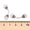 316 Stainless Steel Dragon Claw with Natural Stone Ball Curved Barbell Belly Rings AJEW-C044-06AS-03-5