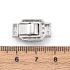 Rectangle Brass Micro Pave Clear Cubic Zirconia Box Clasps KK-G505-36P-02-3